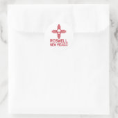 Sticker Rond Roswell Nouveau-Mexique (Sac)