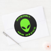 Sticker Rond Roswell, Nouveau-Mexique (Enveloppe)