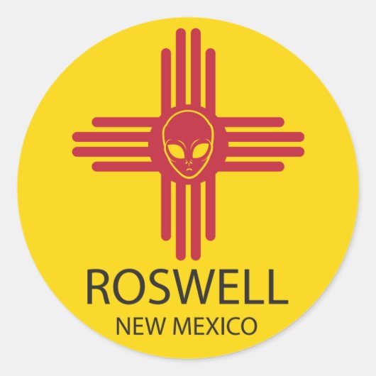 Sticker Rond Roswell Nouveau-Mexique (Devant)