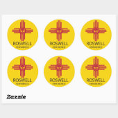 Sticker Rond Roswell Nouveau-Mexique (Feuille)