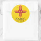 Sticker Rond Roswell Nouveau-Mexique (Sac)