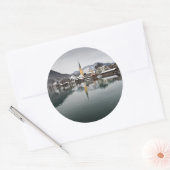 Sticker Rond Rottach-Egern au Tegernsee, Bavière en hiver (Enveloppe)