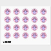 Sticker Rond Rotten Egg Pastel Goth Easter Kawaii Pink Lavender (Feuille)