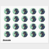Sticker Rond Rottweiler (Feuille)