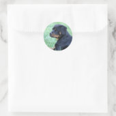 Sticker Rond Rottweiler (Sac)