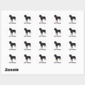 Sticker Rond Rottweiler (Feuille)