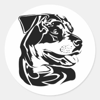 Sticker Rond rottweiler
