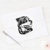 Sticker Rond rottweiler (Enveloppe)