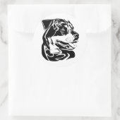 Sticker Rond rottweiler (Sac)