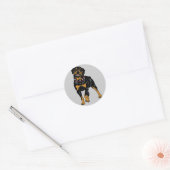 Sticker Rond rottweiler (Enveloppe)