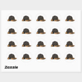Sticker Rond Rottweiler (Feuille)
