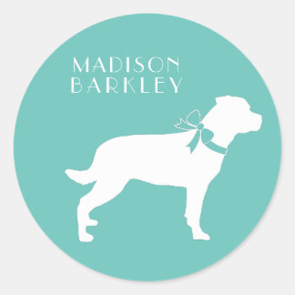 Sticker Rond Rottweiler Chien Puppy Rottie
