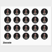Sticker Rond Rottweiler Chien Santa Chapeau Noël Arbre Lumière  (Feuille)