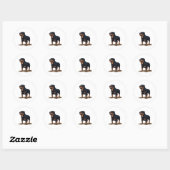 Sticker Rond Rottweiler L'Explorateur (Feuille)