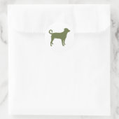 Sticker Rond Rottweiler (Queue non ancrée) (Sac)