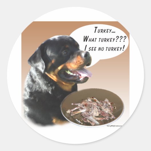 Sticker Rond Rottweiler Turquie (Devant)