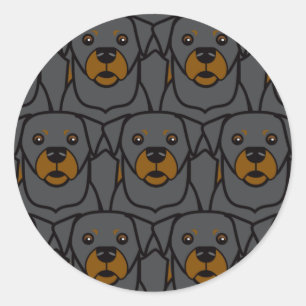 Sticker Rond Rottweilers