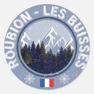 Sticker Rond Roubion - Les Buisses Station de ski