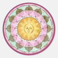 Roue astrologique avec soleil