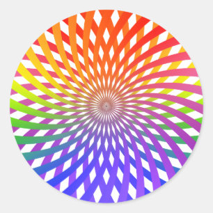 Sticker Rond Roue chromatique en spirale :