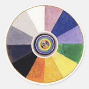 Sticker Rond Roue couleur, Art Abstrait fin