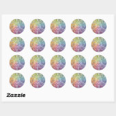 Sticker Rond Roue couleur magique Mandala (Feuille)