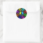 STICKER ROND ROUE DE COULEUR DE PAIX (Sac)