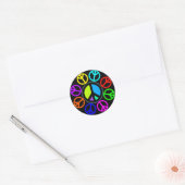 STICKER ROND ROUE DE COULEUR DE PAIX (Enveloppe)