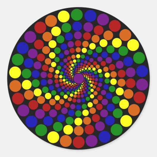 Sticker Rond Roue de couleur de torsion (Devant)