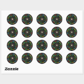Sticker Rond Roue de couleur Zodiac (Feuille)