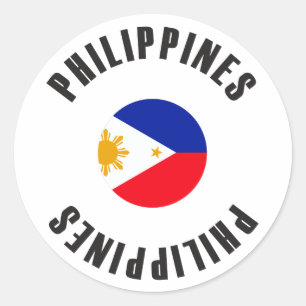 Sticker Rond Roue de drapeau de Philippines