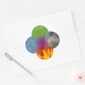 Sticker Rond Roue de l'être - Blanc (Enveloppe)