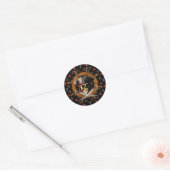 Sticker Rond Roue de pirate de jolly roger (Enveloppe)