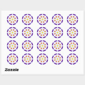 Sticker Rond Roue du Dharma (Feuille)