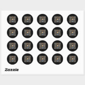 Sticker Rond Roue du zodiaque céleste – Conception d'astrologie (Feuille)