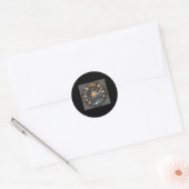 Sticker Rond Roue du zodiaque céleste – Conception d'astrologie (Enveloppe)