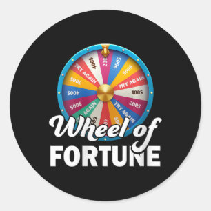 Sticker Rond Roue Femme De Fortune Vêtements Fête des pères Rou