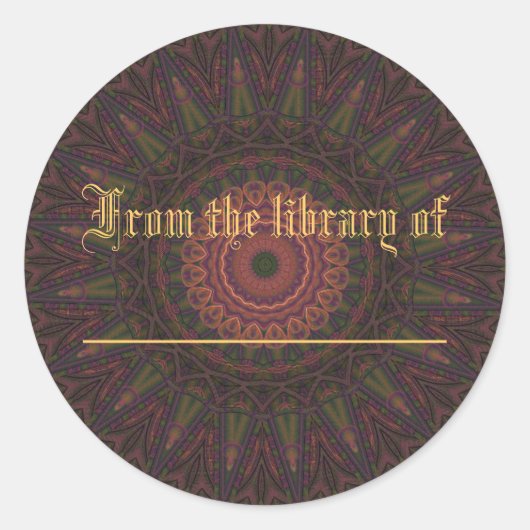 Sticker Rond Roue rose et verte Kaleidoscope (Devant)