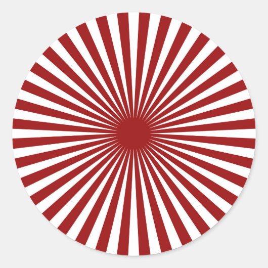 Sticker Rond Roue rouge et blanc (Devant)