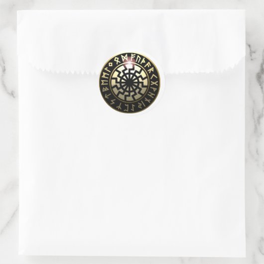 Sticker Rond Roue solaire noire (Sac)