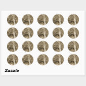 Sticker Rond Roue vintage (Feuille)