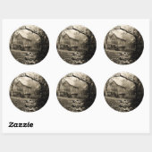 Sticker Rond Roue vintage (Feuille)