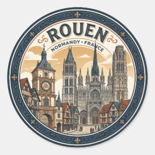 Sticker Rond Rouen France