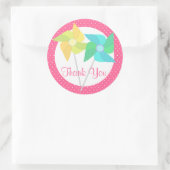 Sticker Rond Roues et Pois roses (Sac)