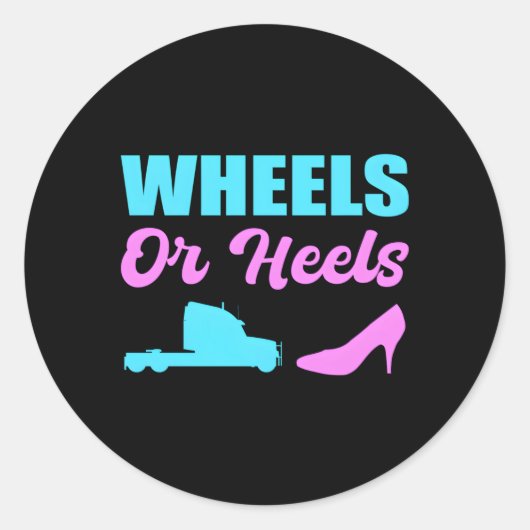Sticker Rond Roues ou talons parents (Devant)