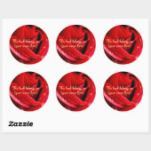 Sticker Rond Rouge (Feuille)