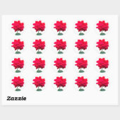 Sticker Rond Rouge (Feuille)
