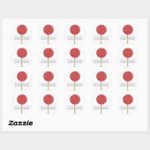 Sticker Rond Rouge (Feuille)