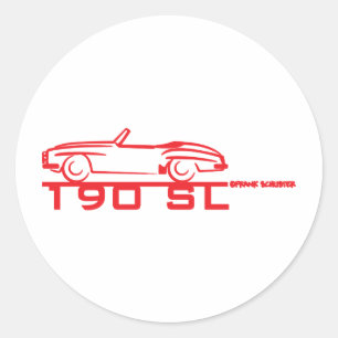 Sticker Rond Rouge 190SL