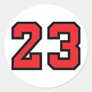 Sticker Rond Rouge 23